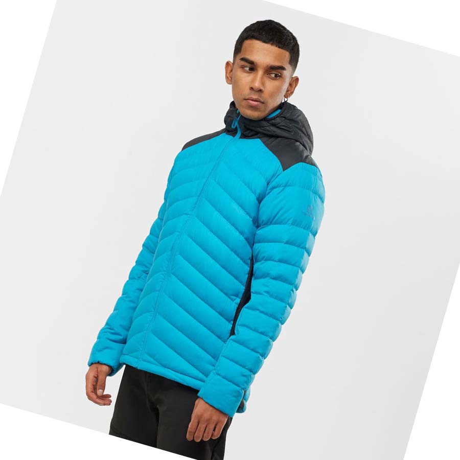 Salomon ESSENTIAL XWARM DOWN INSULATED Kabát Férfi Kék | HU 2323QMA